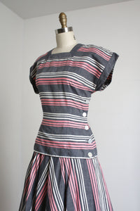 vintage 1940s striped two piece set {s}