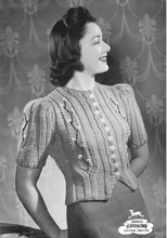Load image into Gallery viewer, vintage 1940s embroidered cardigan {xxs}
