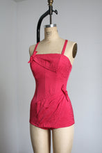 Load image into Gallery viewer, vintage 1950s pink swimsuit {s}