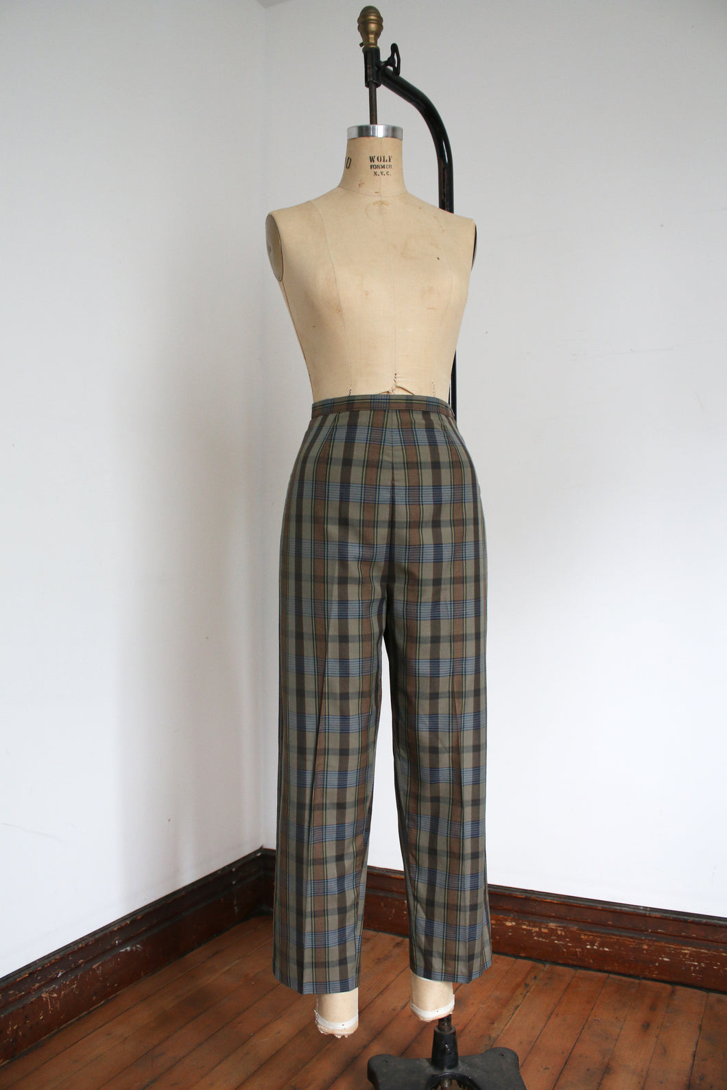 vintage 1960s plaid pants {m}