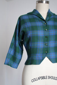 vintage 1950s plaid jacket {m}