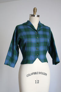 vintage 1950s plaid jacket {m}