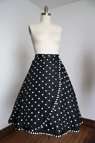 vintage 1950s polka dot skirt {m}