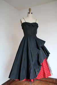 vintage 1950s polka dot party dress {xs}