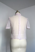 Load image into Gallery viewer, vintage 1950s purple sheer blouse {m/l}