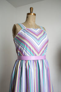 vintage 1970s rainbow stripe dress {m-xl}
