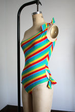 Load image into Gallery viewer, vintage 1970s rainbow swimsuit {xs}