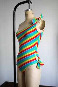 vintage 1970s rainbow swimsuit {xs}