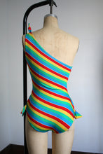 Load image into Gallery viewer, vintage 1970s rainbow swimsuit {xs}