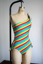 Load image into Gallery viewer, vintage 1970s rainbow swimsuit {xs}