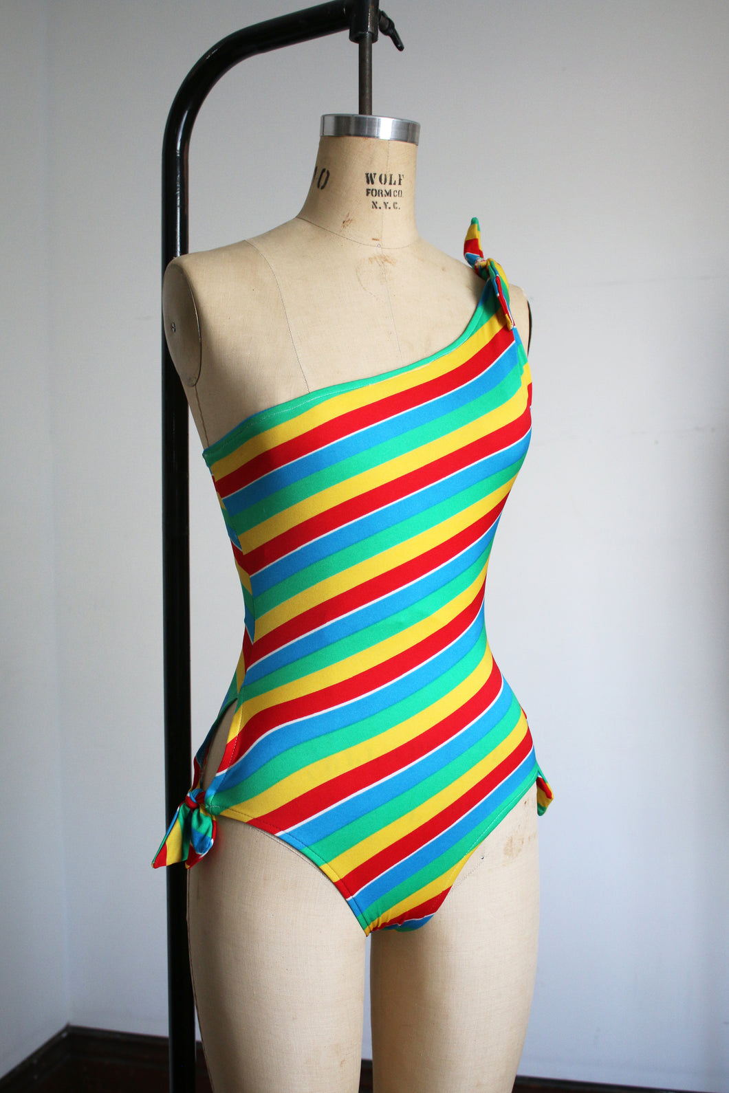 vintage 1970s rainbow swimsuit {xs}