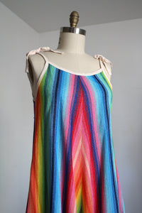 vintage 1970s rainbow tent dress {m}