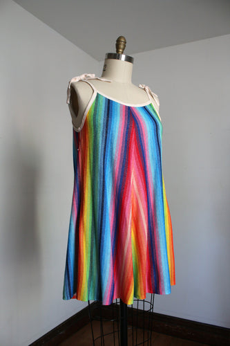 vintage 1970s rainbow tent dress {m}