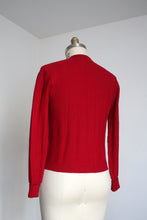 Load image into Gallery viewer, vintage 1950s raspberry cardigan sweater {s-m}