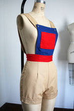 Load image into Gallery viewer, vintage 1960s overall romper {xs}