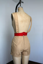 Load image into Gallery viewer, vintage 1960s overall romper {xs}