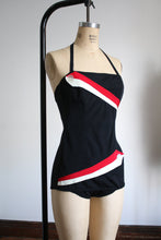 Load image into Gallery viewer, vintage 1950s color block swimsuit {s}