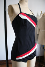 Load image into Gallery viewer, vintage 1950s color block swimsuit {s}