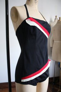 vintage 1950s color block swimsuit {s}