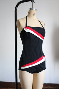 vintage 1950s color block swimsuit {s}