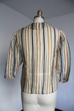 Load image into Gallery viewer, vintage 1950s sheer striped top {s}