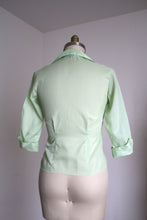 Load image into Gallery viewer, vintage 1950s green blouse {m}
