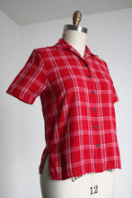 Load image into Gallery viewer, vintage 1950s plaid top {m}