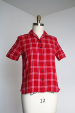 Load image into Gallery viewer, vintage 1950s plaid top {m}