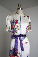 Load image into Gallery viewer, vintage 1930s floral front zip dress {xs}