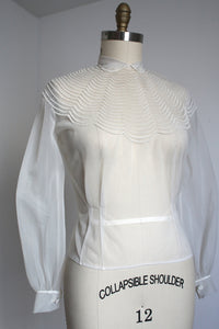 vintage 1950s spider web blouse {m}