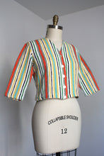 Load image into Gallery viewer, vintage 1960s striped jacket {L}