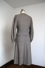 Load image into Gallery viewer, vintage 1940s houndstooth skirt suit {m}