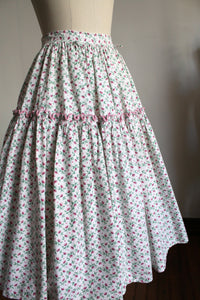 vintage 1950s floral skirt {xs}