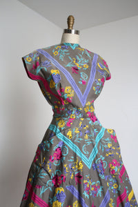 vintage 1950s floral sun dress {xs}