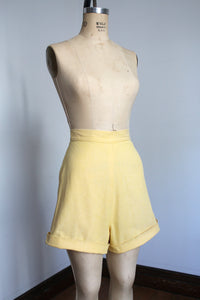 vintage 1940s yellow shorts {s}