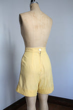 Load image into Gallery viewer, vintage 1940s yellow shorts {s}