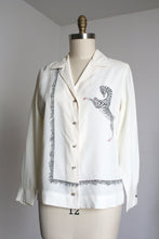 Load image into Gallery viewer, vintage 1960s novelty ZEBRA blouse {L}