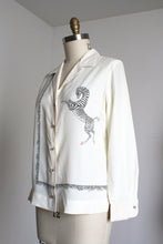 Load image into Gallery viewer, vintage 1960s novelty ZEBRA blouse {L}