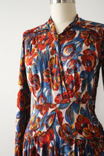 Load image into Gallery viewer, vintage 1940s rayon jersey dress