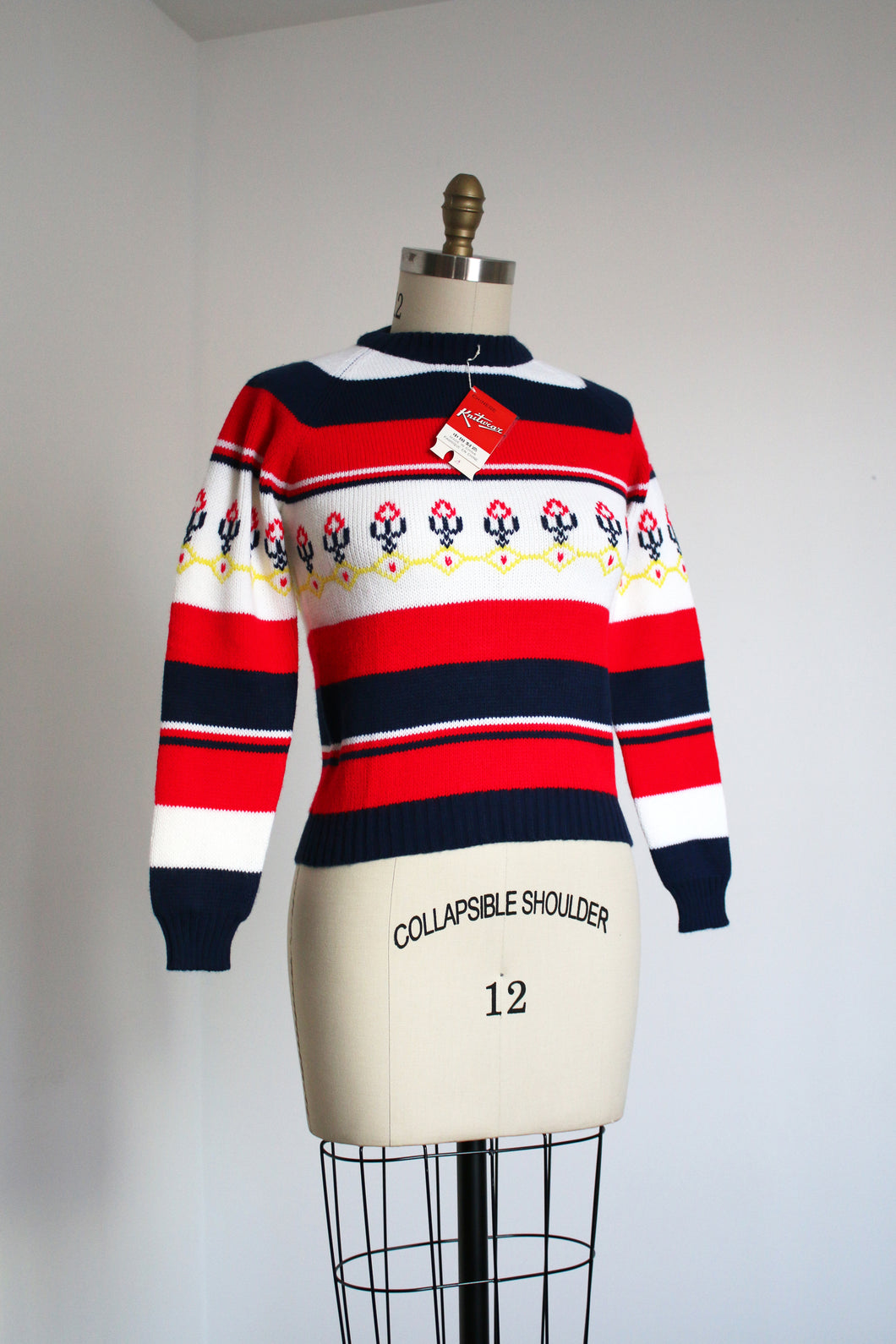 MARKED DOWN NOS vintage 1960s knit sweater {xs-m}