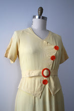 Load image into Gallery viewer, vintage 1930s NRA yellow dress