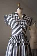 Load image into Gallery viewer, vintage 1950s Vicky Vaughn black and white dress