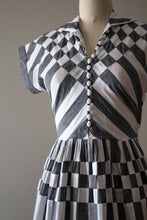 Load image into Gallery viewer, vintage 1950s Vicky Vaughn black and white dress