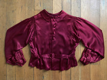 Load image into Gallery viewer, vintage 1930s satin blouse