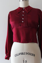 Load image into Gallery viewer, vintage 1930s satin blouse
