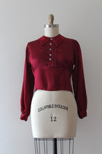 Load image into Gallery viewer, vintage 1930s satin blouse