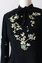 Load image into Gallery viewer, vintage 1930s black embroidered blouse