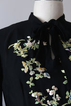 Load image into Gallery viewer, vintage 1930s black embroidered blouse