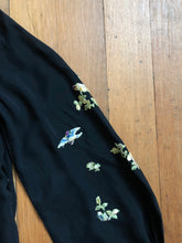 Load image into Gallery viewer, vintage 1930s black embroidered blouse