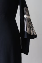 Load image into Gallery viewer, vintage 1930s art deco black dress